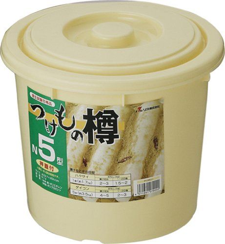 漬物樽 5型 （ 漬物容器 ）【白菜や大根の漬物づくりに リスつけもの樽】