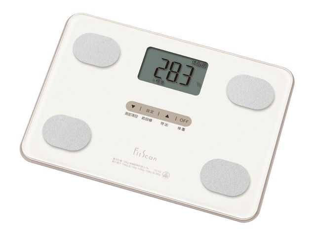 体組成計 フィットスキャン FS102WH 体重計 【デジタル表示で見やすい体重計 】