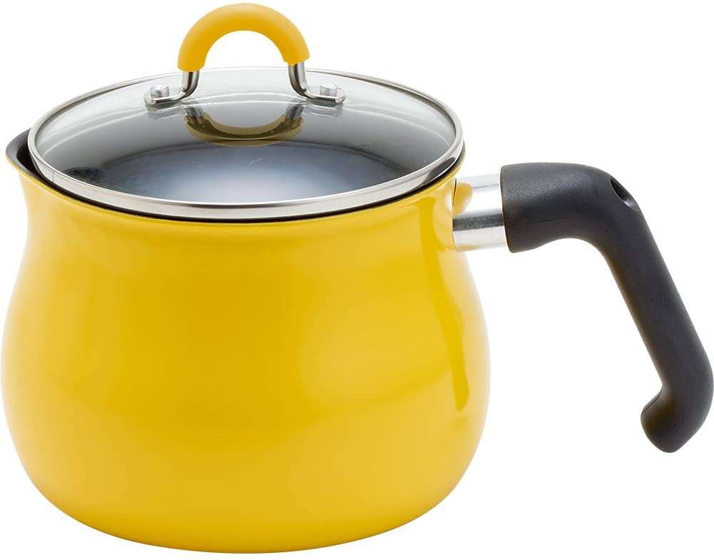 ToMay IH対応マルチポット M イエロー SRA-9471【14cm フッ素樹脂加工 フタ付き 万能鍋 ひとり暮らし】