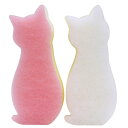 ASSO CARAful 抗菌ソフト キッチンスポンジ ねこ 2個組 AS-004 (スポンジ)【ネコの形が可愛い!食器用スポンジ】(3)