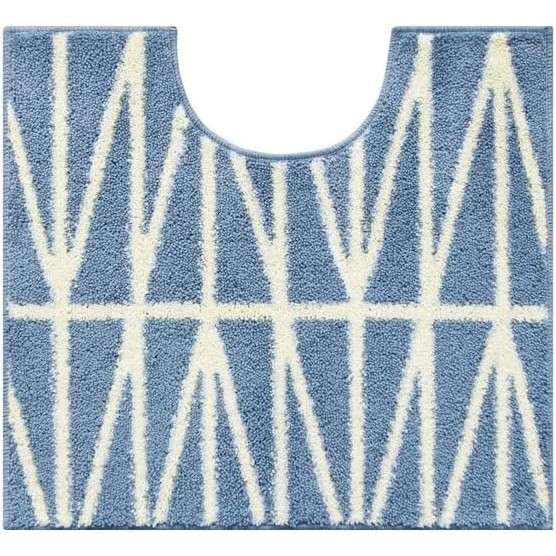 ナチュラル トイレマット 55×60cm ブランチブルー【トイレ マット トイレタリー すべり止め 洗濯機OK ..