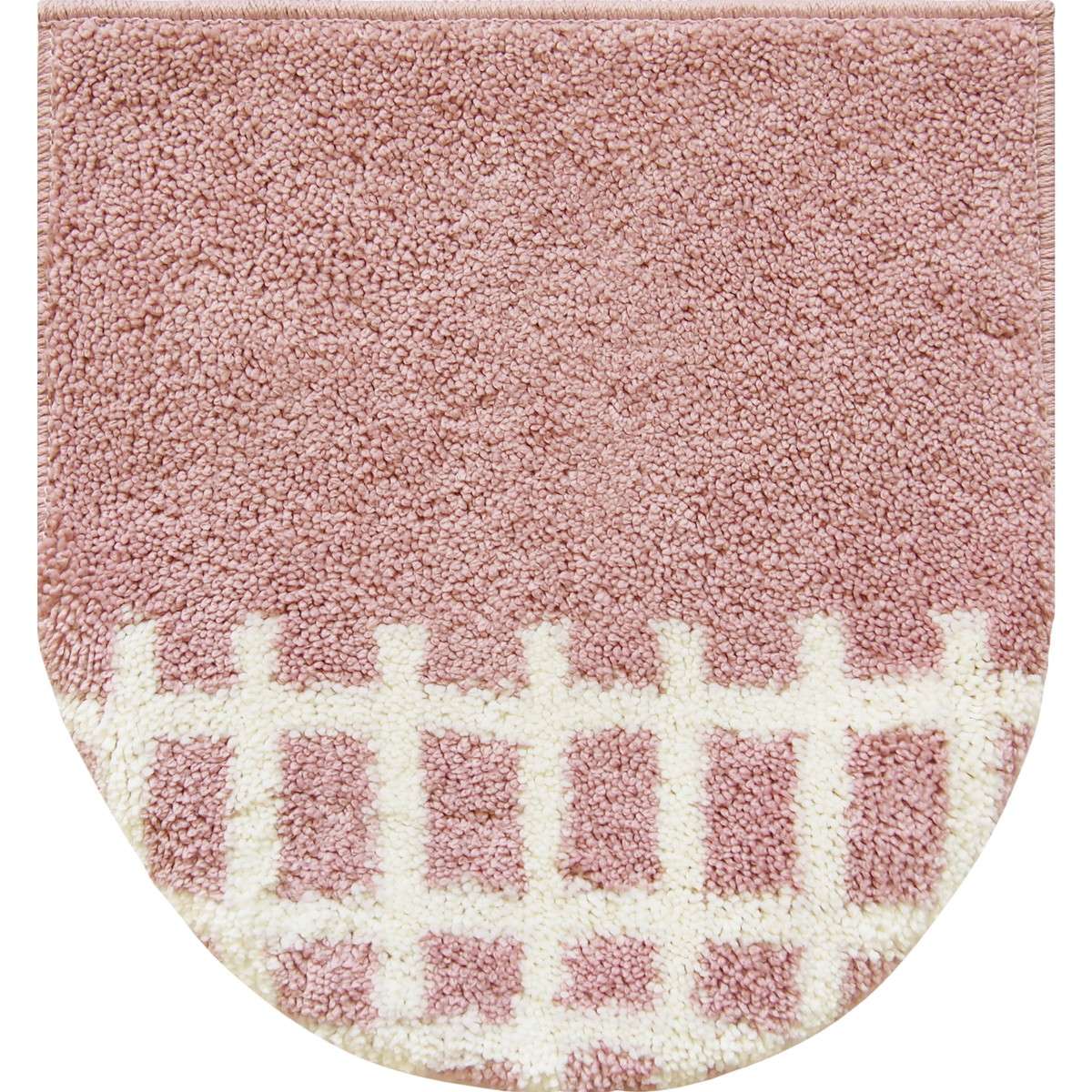 ナチュラル 兼用 フタカバー チェックピンク【トイレ フタカバー 貼る 粘着 シート 洗濯機OK 蓋カバー】