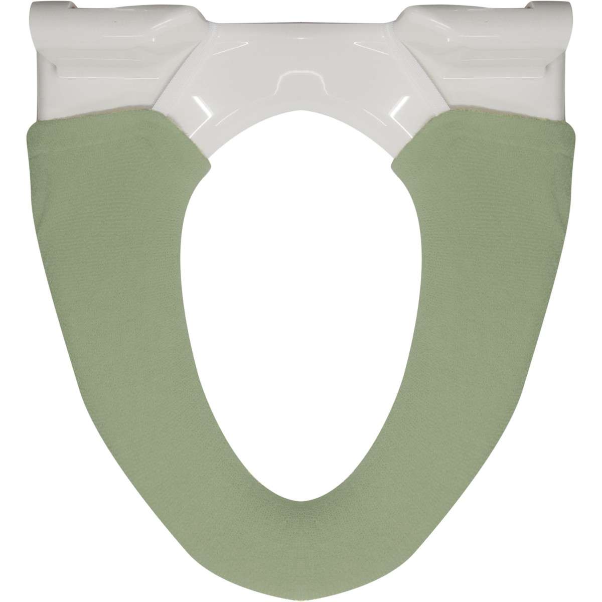 ナチュラル 洗浄・暖房用 便座カバー グリーン【便座 カバー 洗浄暖房 トイレ用品 フック トイレタリー】