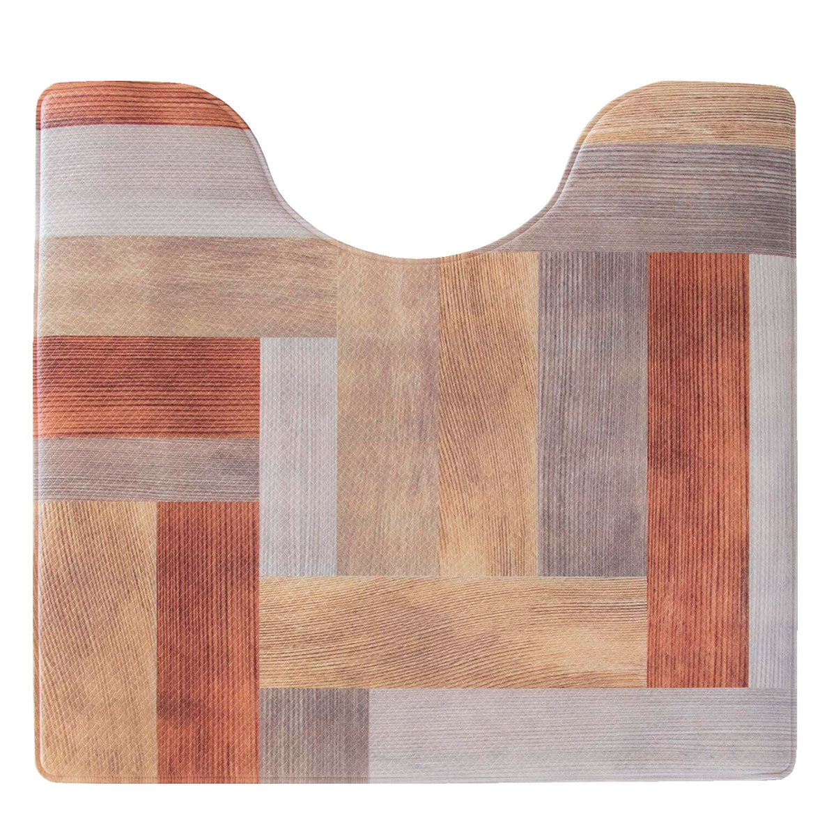 拭いてお手入れするトイレマット 55×60cm ウッド【拭くだけ！ササっとキレイなトイレマット】