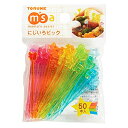 にじいろピック 50本入 P-3036【キャラ弁やホームパーティの彩りに!カラフルなピック】