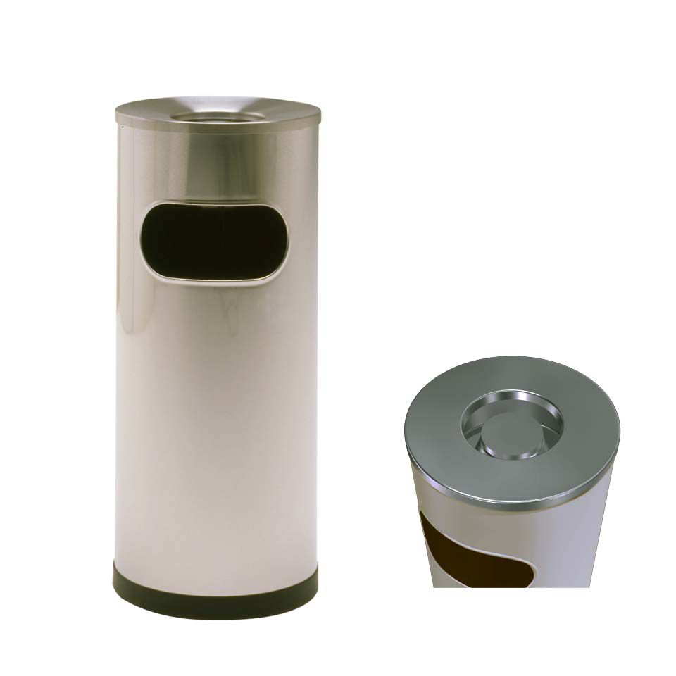 クリンスモーキング SS103 直径26.5×高さ60cm 容量約2.1L【丸型 ステンレス製ボディ 業務用スタンド灰..