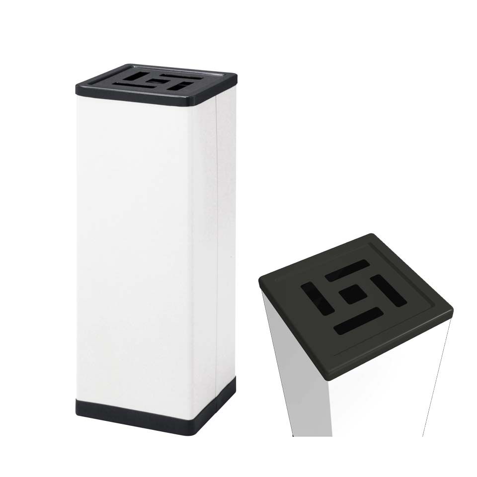 クリンスモーキング S11 W23.6×D23.6×H59.5cm 容量約2L【角型 スチール製ボディ 業務用スタンド灰皿 屋..