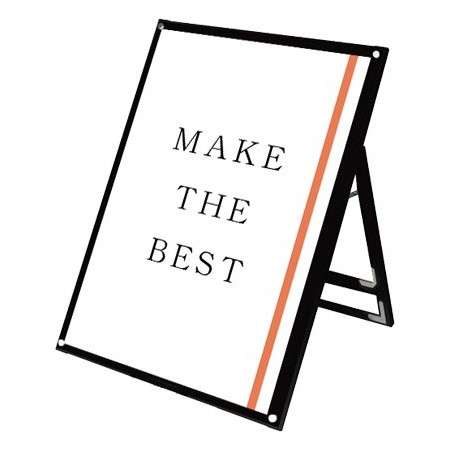 ブラックポスター用スタンド看板マグネジ B1ロウ片面ブラック BPSSKMN-B1LKB【W808×D820×H990mm 片面 ..