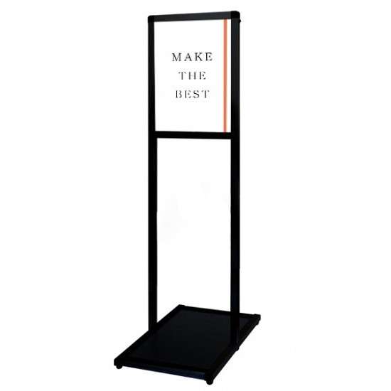 ブラックバリウスメッセージスタンド アクリルタイプ A3縦 BVAMSAC-A3T【W333×D460×H1210mm 片面 ポス..