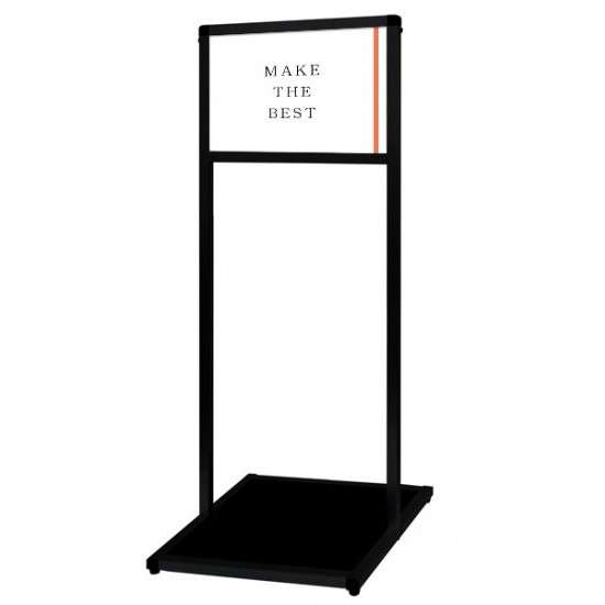 ブラックバリウスメッセージスタンド アクリルタイプ A3横 BVAMSAC-A3Y【W456×D460×H1210mm 片面 ポス..