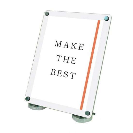 カウンターホワイトスタンドA3縦 CUWS-A3T【面板サイズW370×H490mm 卓上 案内板 角度調整可能 角度変更..