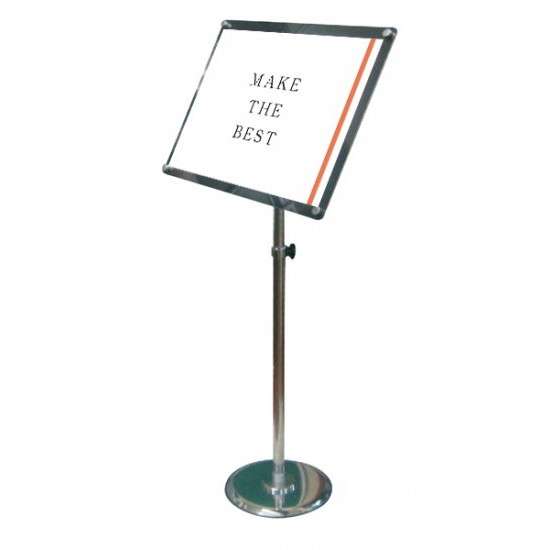 フリーアングルアクリルスタンド150 A3ブラック FAACS150-A3B【縦置きの場合W370×D300×H1121〜1674mm ポスターは360度回転可...