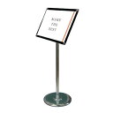 フリーアングルアクリルスタンド90 A4ブラック FAACS90-A4B【縦置きの場合W300×D300×H1061mm ポスターは360度回転可能 角度調整可...