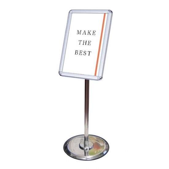 フリーアングルパネルスタンド A4(1m以下) FAPAS-A4【縦置きの場合W300×D300×H834mm ポスターは360度回転可能 角度調整可能 角度変...