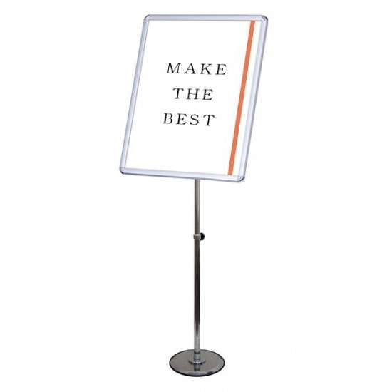 フリーアングルパネルスタンド150 A2 FAPAS150-A2【縦置きの場合W445×D300×H1186〜1739mm ポスターは360度回転可能 角度調整...