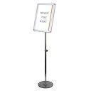 フリーアングルパネルスタンド150 A4 FAPAS150-A4【縦置きの場合W300×D300×H1037〜1590mm ポスターは360度回転可能 角度調整...