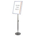 フリーアングルパネルスタンド150 B4 FAPAS150-B4【縦置きの場合W300×D300×H1071〜1624mm ポスターは360度回転可能 角度調整...