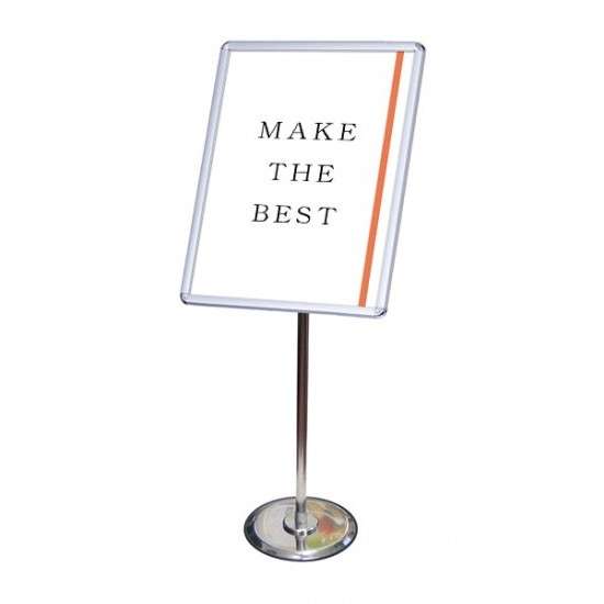 フリーアングルパネルスタンド90 A2 FAPAS90-A2【縦置きの場合W445×D300×H1186mm ポスターは360度回転可能 角度調整可能 角度変更...