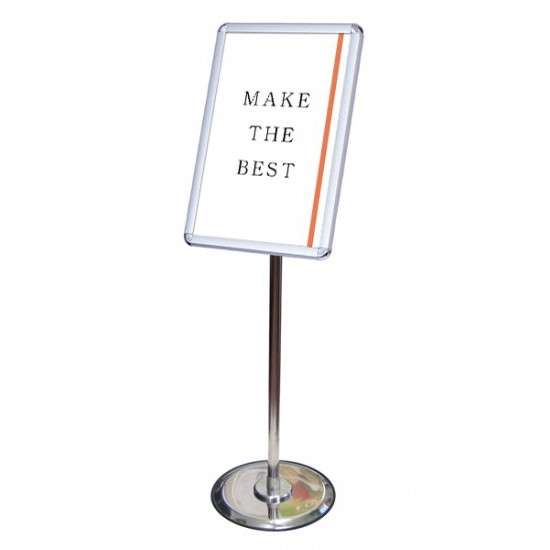 フリーアングルパネルスタンド90 B4 FAPAS90-B4【縦置きの場合W300×D300×H1071mm ポスターは360度回転可能 角度調整可能 角度変更...