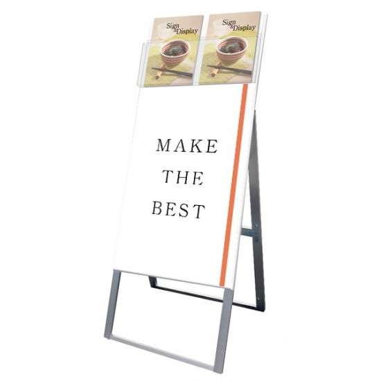 カタログケーススタンド看板 DタイプA1片面 KCSKD-A1K【W610×D530×H1475mm 片面 ポスタースタンド カタログスタンド パンフレットスタンド 常磐精工】