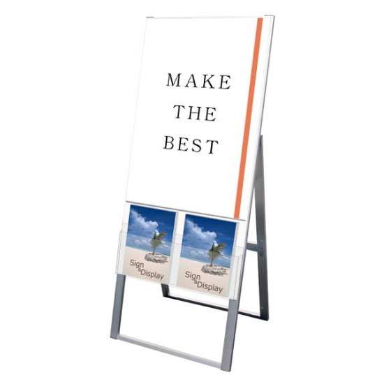 カタログケーススタンド看板 UタイプA1片面 KCSKU-A1K【W610×D530×H1475mm 片面 ポスタースタンド カタ..