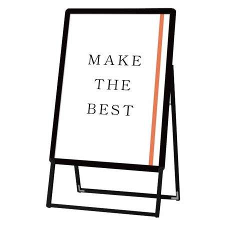 ポスターグリップスタンド看板(屋内用) B2片面ブラック PGSK-B2KB【W565×D395×H980mm 片面 ポスタースタンド 常磐精工】