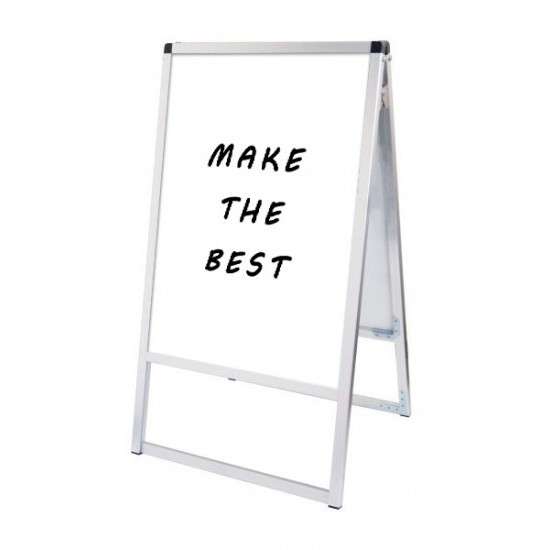 バリウススタンド看板 ホワイトボードタイプ B2両面 VASKWB-B2R【W551×D485×H970mm 両面 2面 マーカーボード 磁石使用可 マグネット使用可 屋外対応 常磐精工】