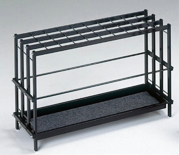 鍵無し傘立て H-30 約30本立 幅86cm×奥行29cm×高さ50cm【スチール製 鍵無し業務用傘立て オフィス 事務所 コンビニ ロビー 森野金属】