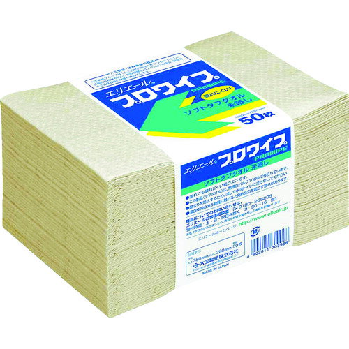 樂天商城 - エリエール　プロワイプ　ソフトタフタオル　未晒し　50枚×24束　703356　776-3328　業務用