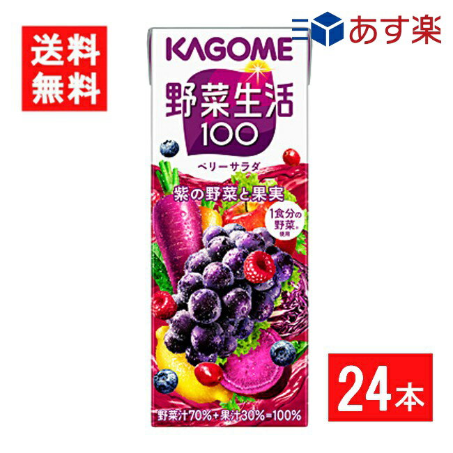 カゴメ 野菜生活100 ベリーサラダ 200ml 24本 1ケース 送料無料 1