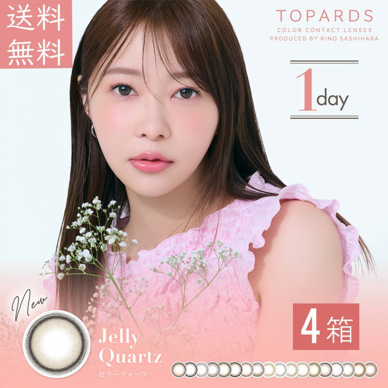トパーズ TOPARDS 1DAY 10枚入り 4箱 10枚入×4箱 カラコン ワンデー 指原莉乃 14.2mm 14.5mm 1日使い捨..