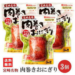 日向屋　肉巻きおにぎり スタンドパック 120g×3個 宮崎名物 国産豚 常温保存 送料無料