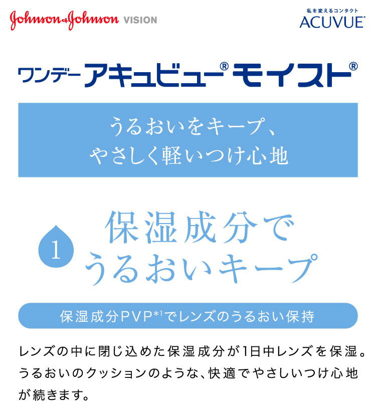 【処方箋不要】 送料無料 ワンデーアキュビューモイスト90枚パック 8箱【90枚入り×8箱】/メーカー直送/ジョンソン・エンド・ジョンソン /30枚入り/acuvue/モイスト/ワンデー/1day/UVカット/1日使い捨て/コンタクトレンズ/クリアコンタクト