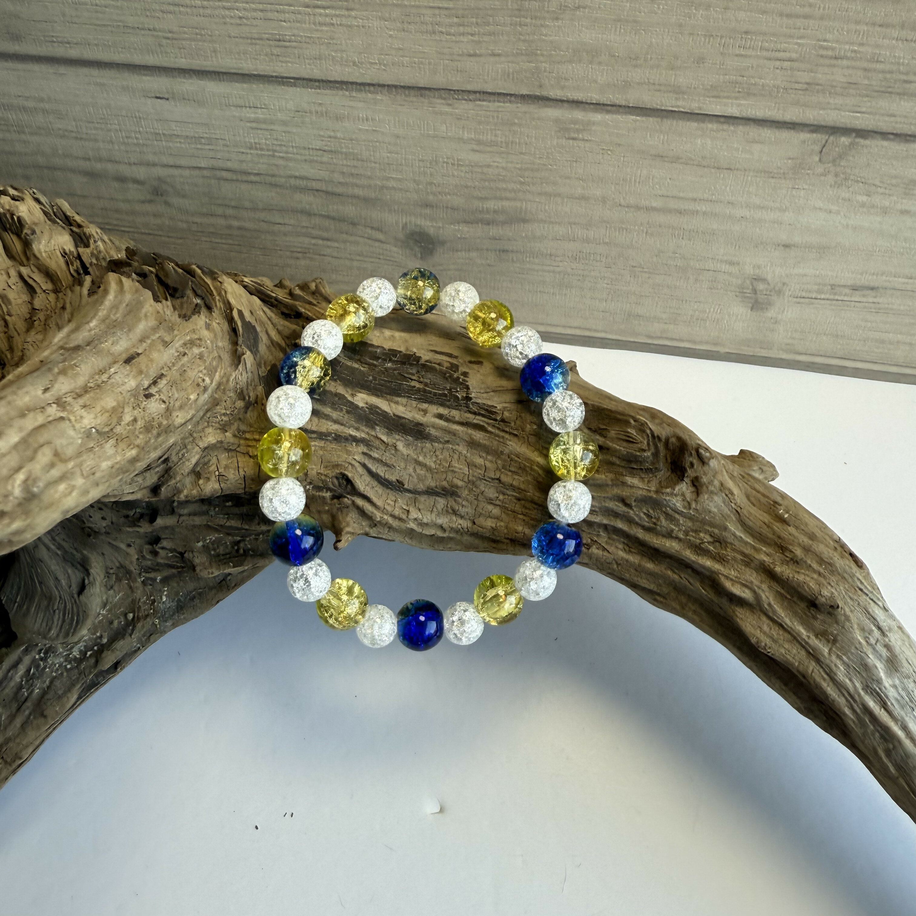 ブレスレット 天然石 パワーストーン ブレス レディース メンズ 数珠 女性 男性 金運 健康運 勝負運 恋愛運 仕事運 開運 無病息災 家庭円満 厄除け ペア ビーズ シンプル プレゼント アクセサリー フリーサイズ 青 黄色 クリア 白 水晶 クラック水晶【024】