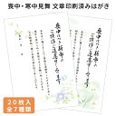 喪中 寒中見舞い 文章印刷済み はがき 20枚 年賀状辞退 年賀欠礼 喪中はがき 弔事 寒中 返信 お返事 手紙 用紙 私製 ハガキ 葉書 送料無料 送料込み 絵柄 デザイン クレマチス 桔梗 さくら ユリ 花の商品画像