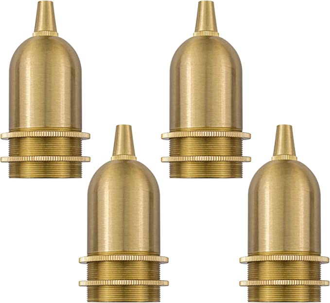 4個入 真鍮ソケット E26ライトソケット セラミックソケット 電球ソケット レトロソケット ランプホルダ..