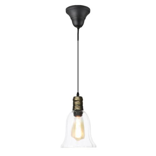 ペンダントライト コードながさ100cm 収納カバー付き 100cm範囲内に調節可 E26対応 引っ掛け式 玄関照明 インテリアライト 吊り下げライト 長いブロンズソケット シェード直径16.5cm 電球別売り(3)