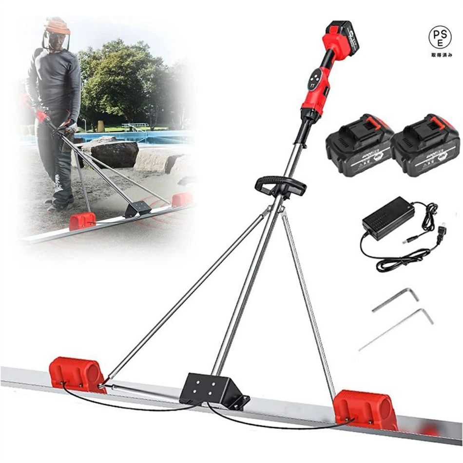 ★1位受賞★ 電動スクリード 9速調整 高周波振動 土間 コンクリート 仕上げツール マジックタンパー 二重モーター 大容量電池 レベリングスクリード 仕上作業...