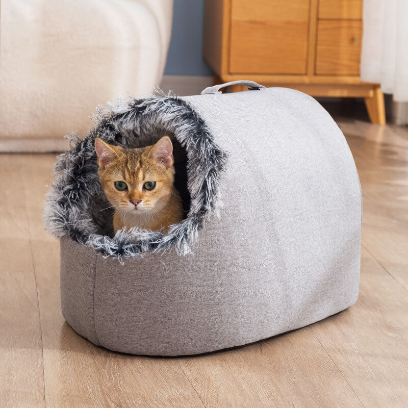 ペットベッド 手提げ 持ち手 猫ベッド ねこ ...の紹介画像2