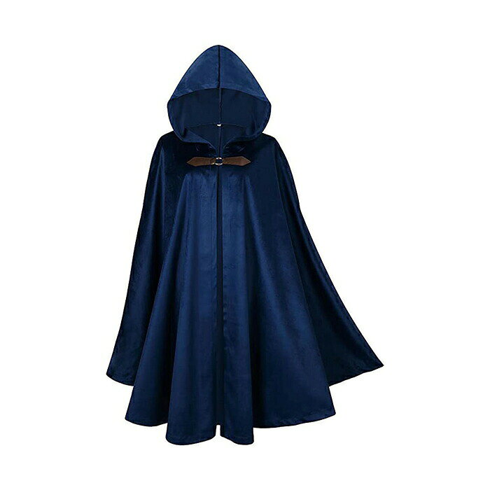 楽天市場】フード付きマント コスプレ（カラーブルー）の通販