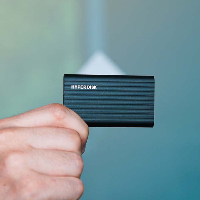 【送料無料】HyperDisk 外付けSSD ポータブルSSD TypeC 最大1000MB/s PS4/PS5対応 USB 3.2 Gen2 1TB ブラック - Image 2