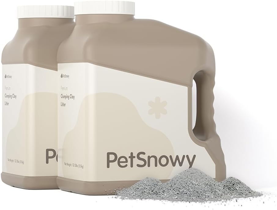 【送料無料】PetSnowy 猫砂 天然ベントナイト使用 鉱物 猫砂 少量でしっかり固まる 消臭アップ 抗菌 砂ぼこりが舞いにくい猫砂 システムトイレ対応のサムネイル