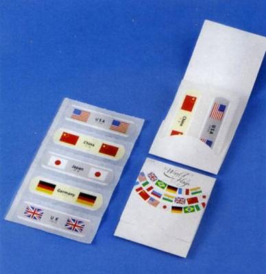 国旗の絆創膏 台紙タイプ ワールドフラッグズ N-2 【ご注文単位 1000個】