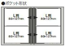 ナカバヤシ 2段ポケットアルバム セラピーカラー L判 クールグレー TCPK-L-160-CG