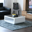 ガラステーブル おしゃれ ホワイト ローテーブル センターテーブル シンプル リビングテーブル 北欧 木製 引出し 幅80 モノトーン モダン 家具