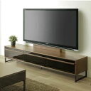 テレビ台 テレビボード 幅150cm ウォールナット 収納 完成品 スチール脚 北欧 光沢 木製 引出し 高さ40cm モダン 茶色 ブラウン シンプル 茶色 ...