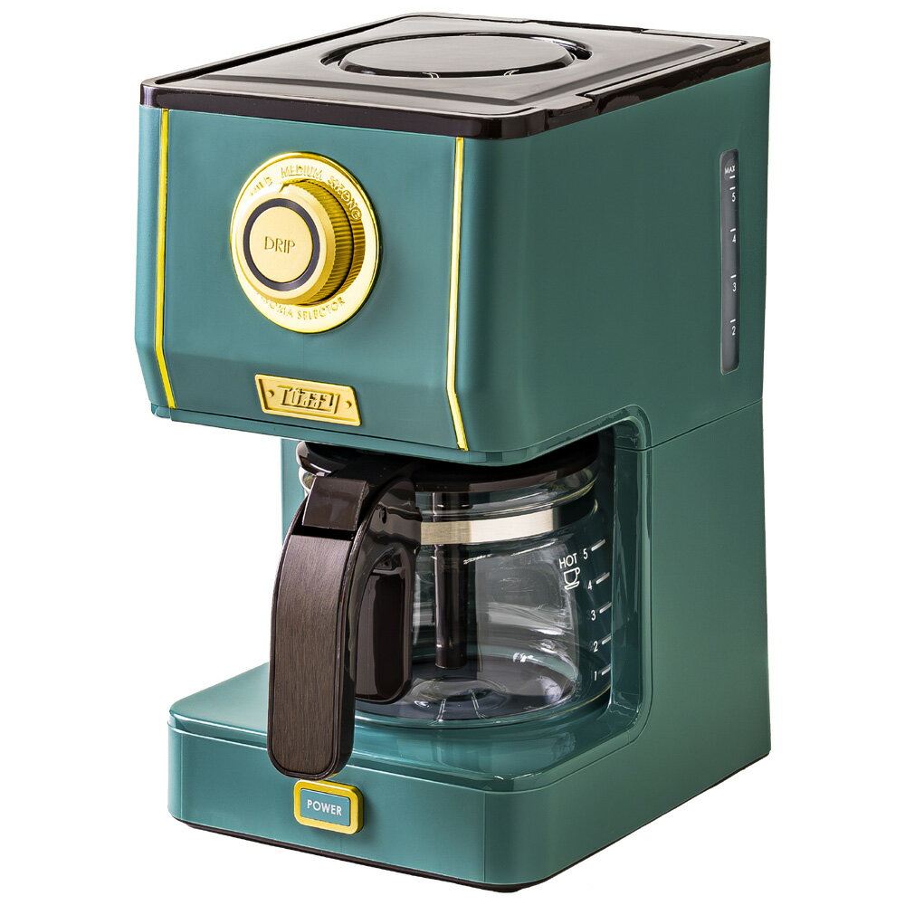 コーヒーメーカー アロマドリップコーヒーメーカー LADONNA Toffy ドリップコーヒーメーカー K-CM5 ドリップ 保温機能 1～5杯 ラドンナ コーヒー 珈琲 ギフト おしゃれ プレゼント 保温 コーヒー豆 コーヒーマシン 消し忘れ防止機能 K-CM5-SG K-CM5-GE K-CM5-RBのサムネイル