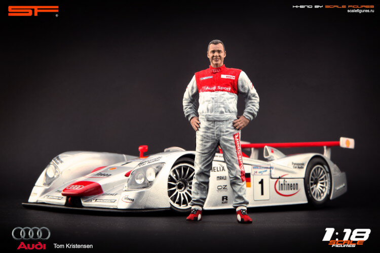 SF Scale Figures 1/18 トム・クリステンセン フィギュア アウディ TOM KRISTENSEN -OPENED BOX-※ミニカーは付属しません。