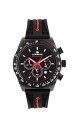 LORENZ 時計 Motorsport Watch Granpremio Chronograph Silicone Black / Red Racing with Special Box Helmet Lorenz