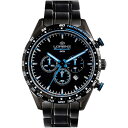 LORENZ 時計 Motorsport Watch Granpremio Chronograph Steel Black / Bleu Racing with Special Box Helmet Lorenz